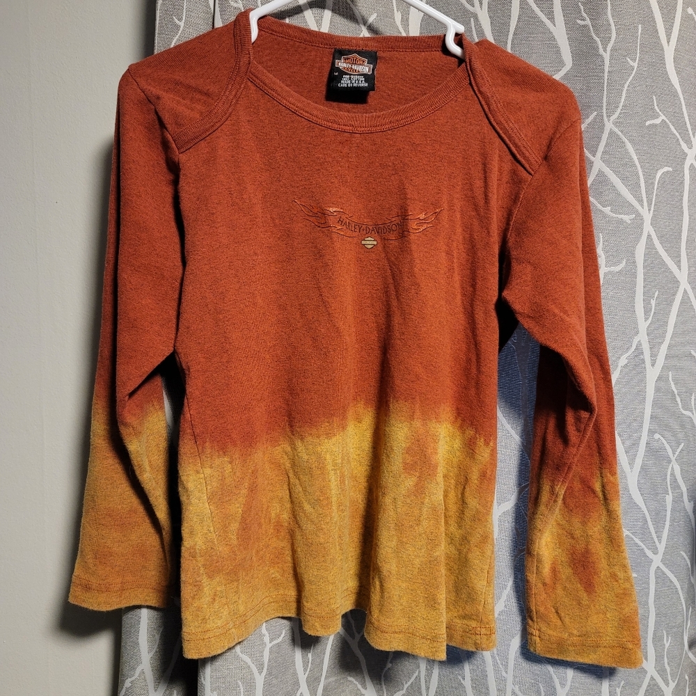 Harley davidson long sleeve Bleached top